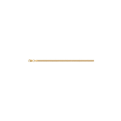 Bracelet Cubaine de Miami en or solide 14 carats 2,00 mm
