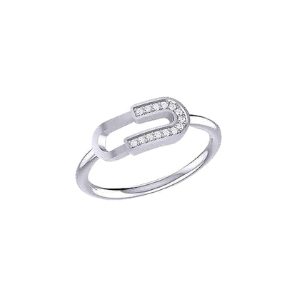 18K Gold and Diamonds Paperclip Ring Enchanted