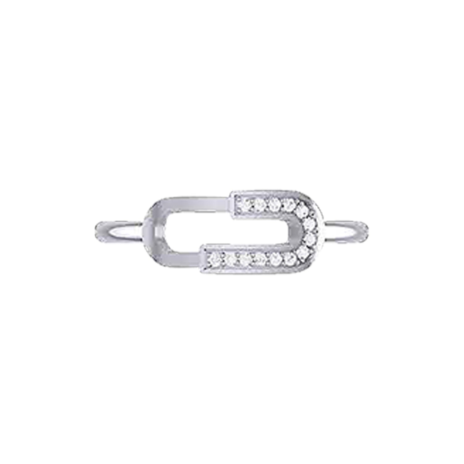 18K Gold and Diamonds Paperclip Ring Enchanted