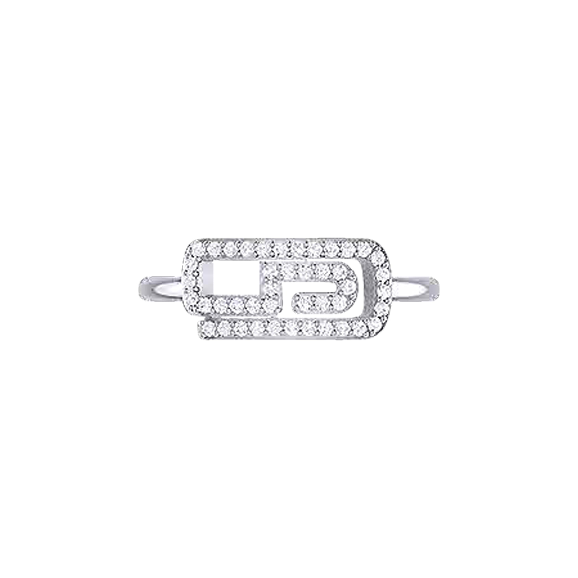 18K Gold and Diamonds Paperclip Ring Serendipity