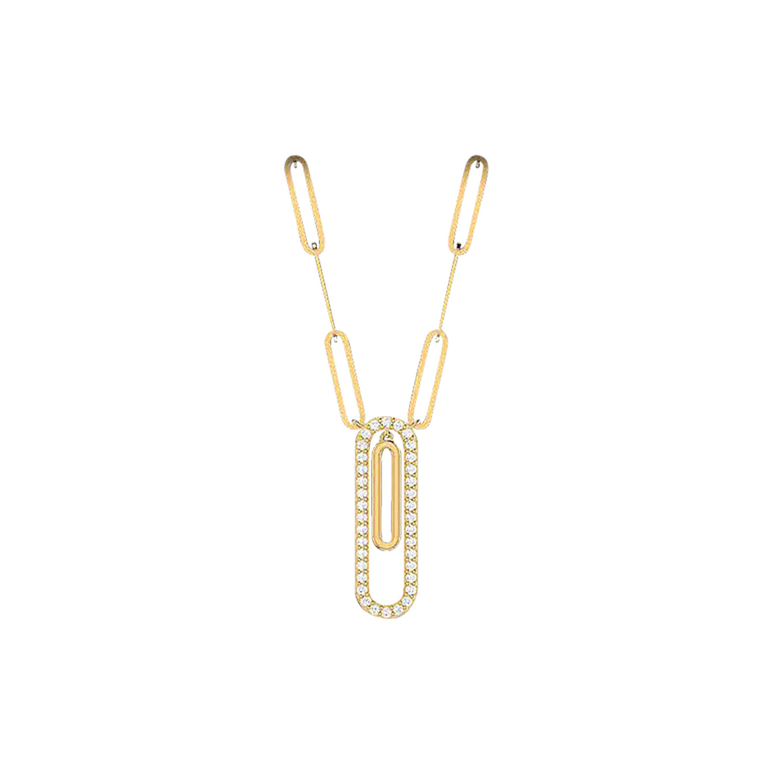 18K Gold und Diamanten im Paperclip-Design &quot;Maya&quot;