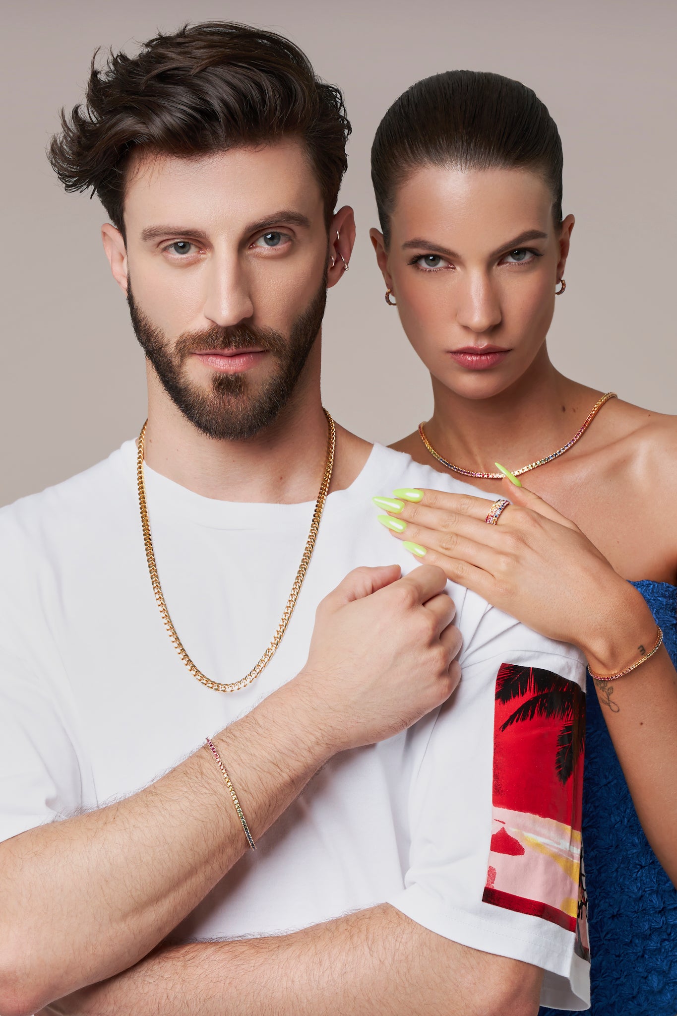 Man and woman with jewellery