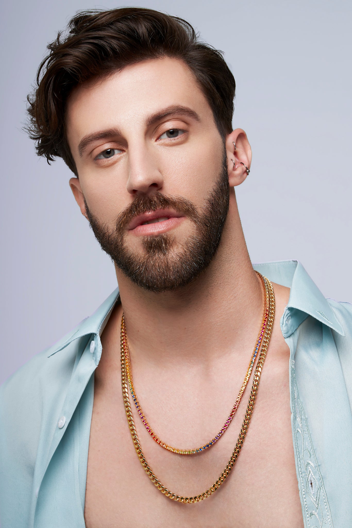 Male model with jewellery