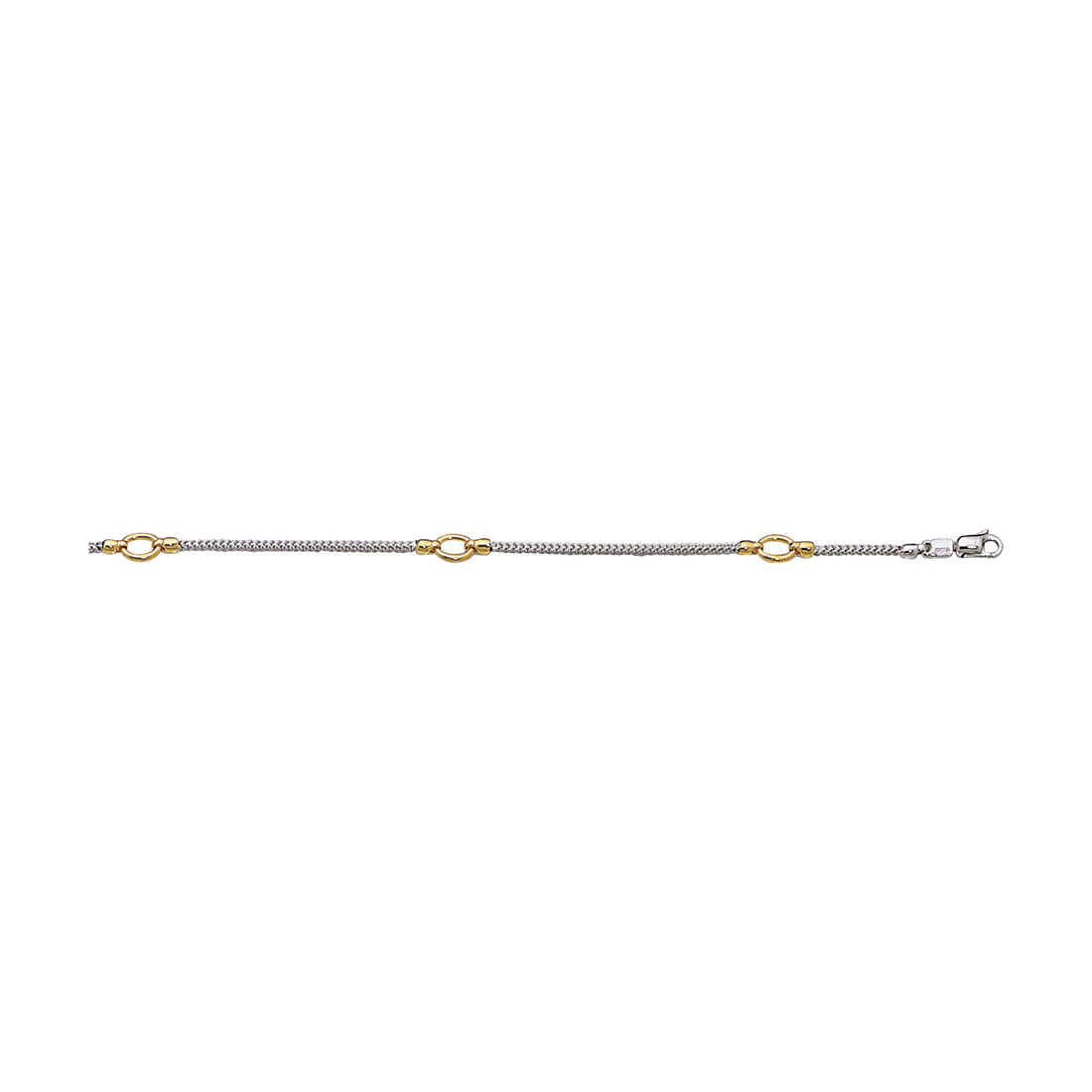 18K Solid Gold Fine Ellipse Chain - HANDMADE