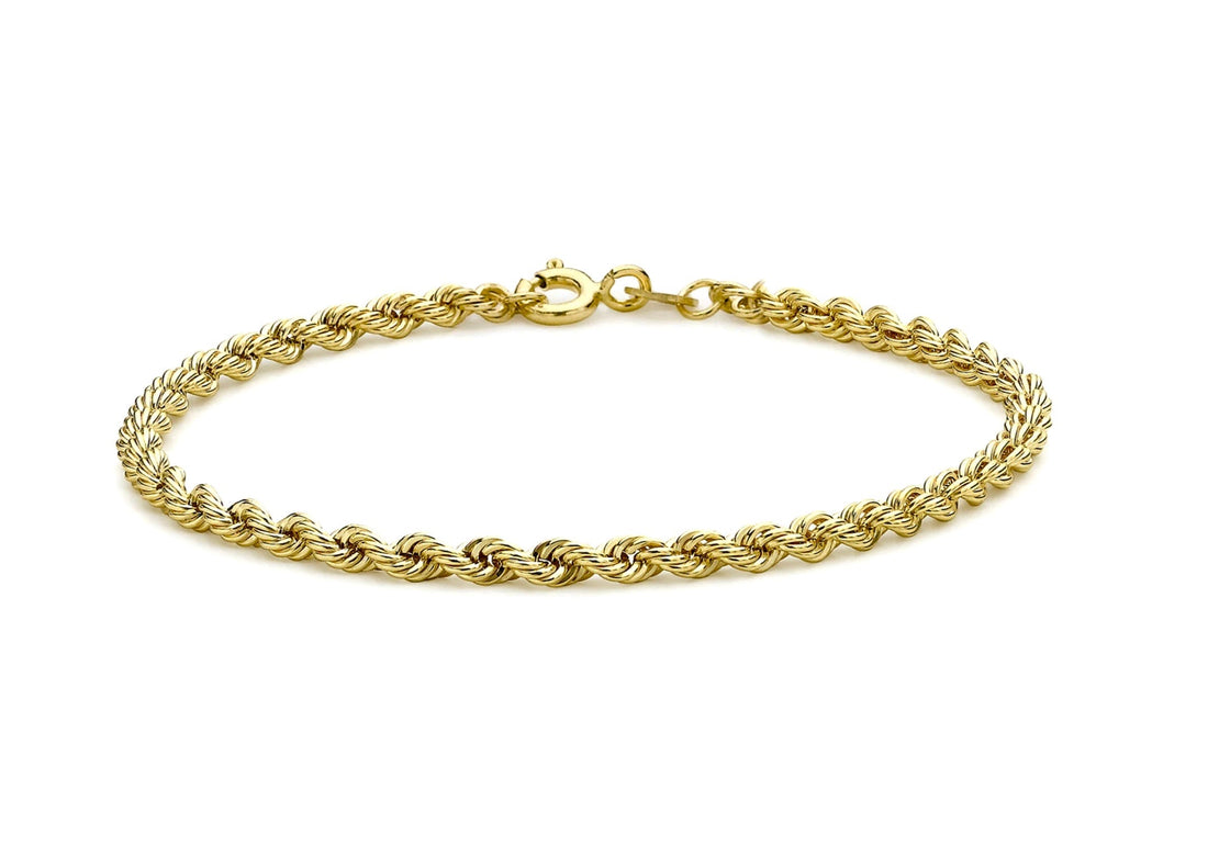 18K Gold Rope Bracelet 3,40mm