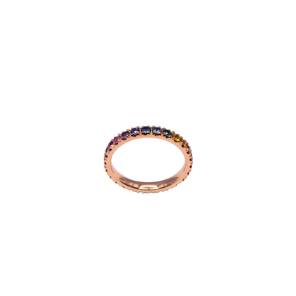 18K Gold Ewigkeit Rainbow Ring - 2,00 Karat Saphire
