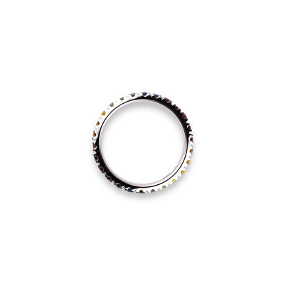 18K Gold Eternity Rainbow Ring - 3,50 ct Sapphires