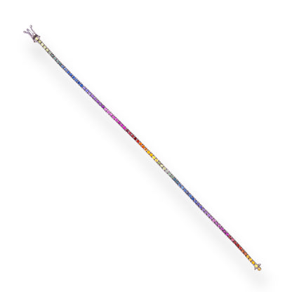 18K Gold Rainbow Armband - 2,00 Karat Saphire