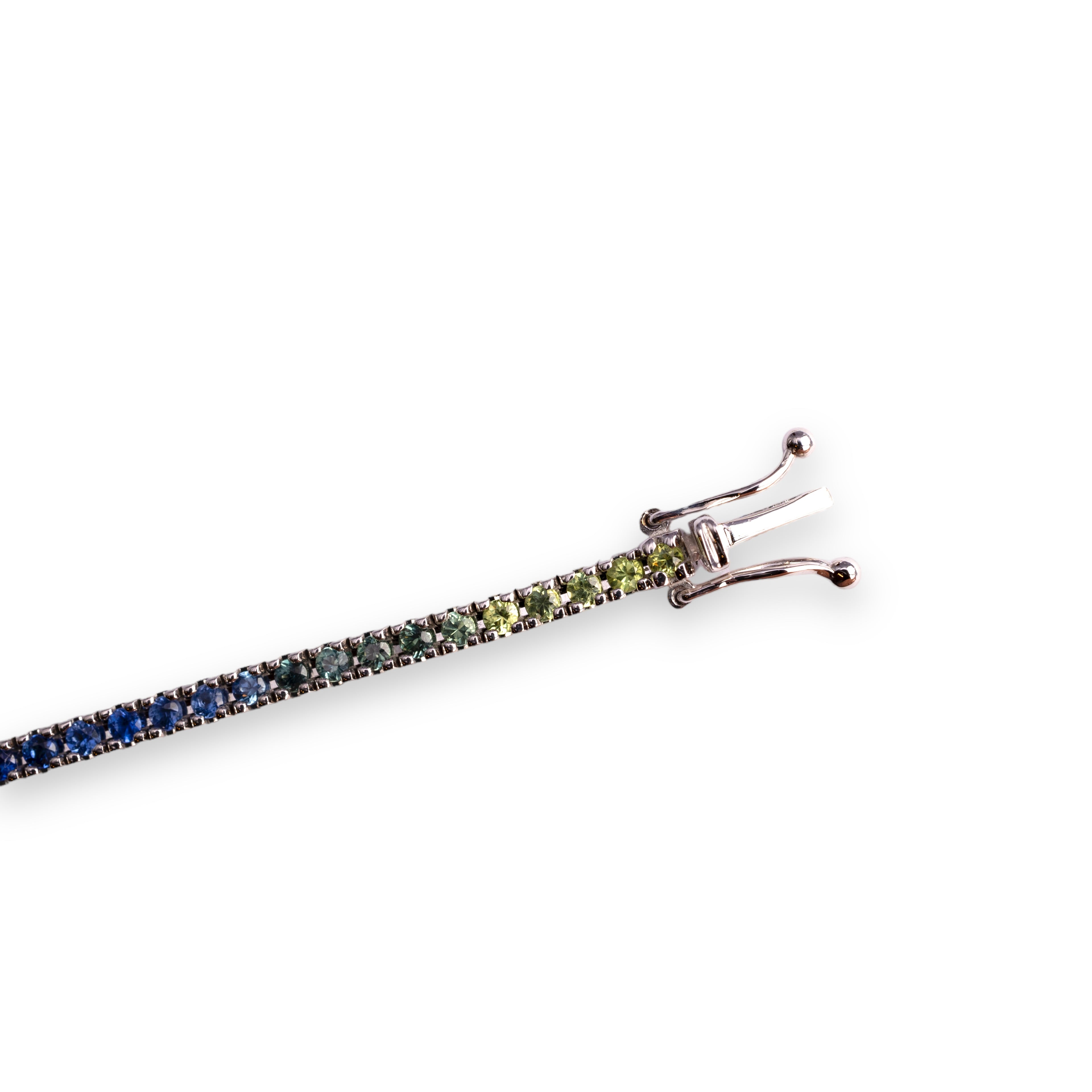 18K Gold Rainbow Bracelet - 6,00 ct Sapphires