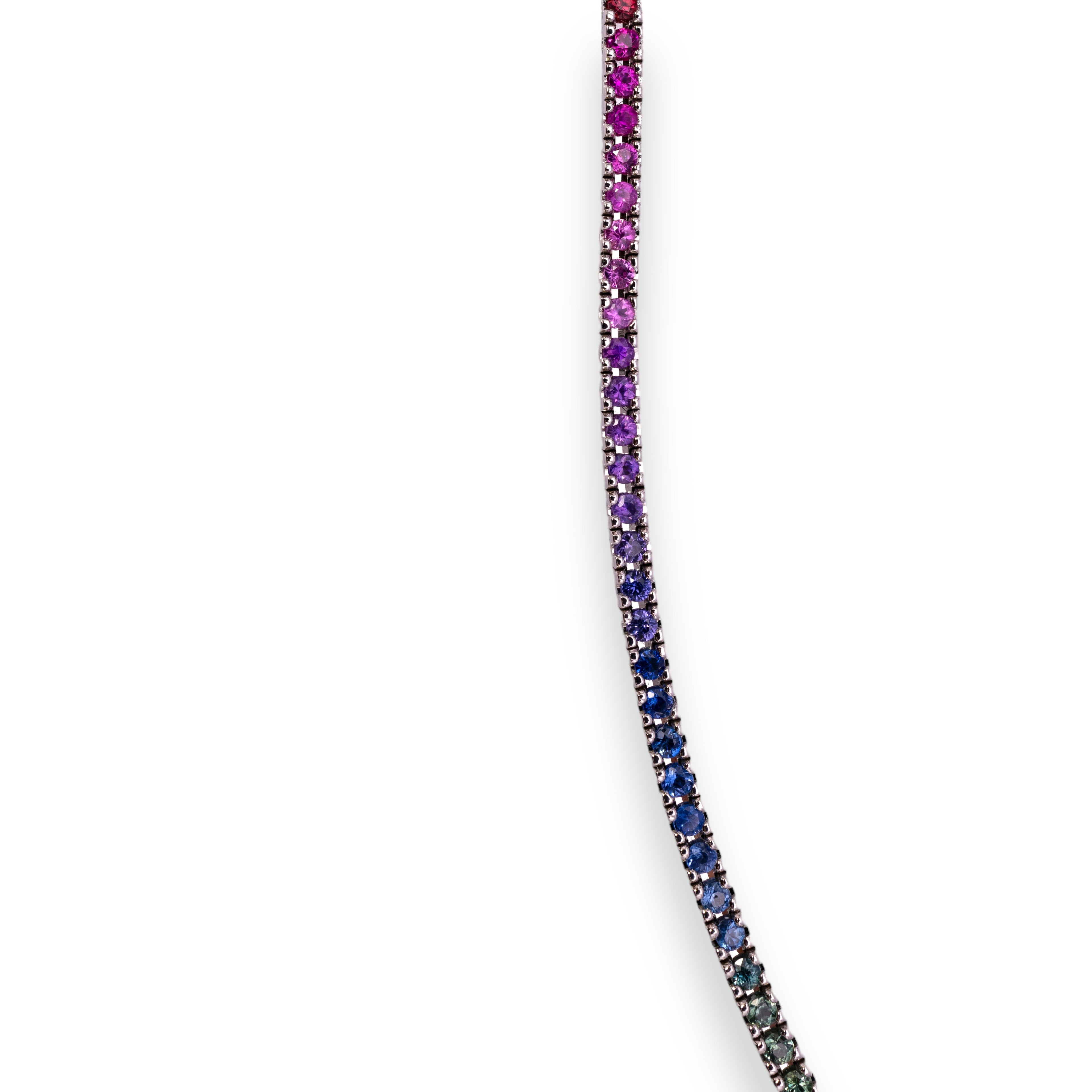 18K Gold Rainbow Bracelet - 10,00 ct Sapphires