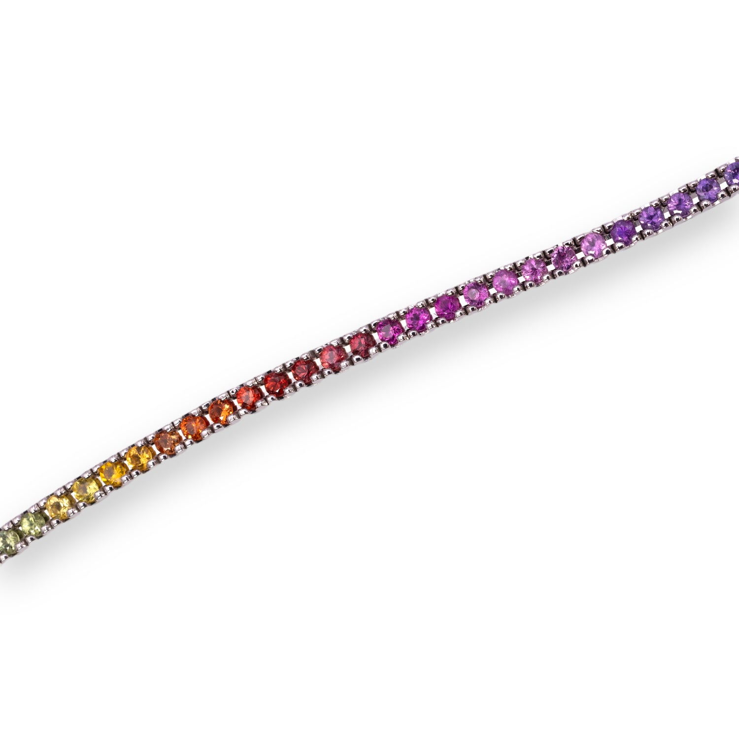 18K Gold Rainbow Bracelet - 4,00 ct Sapphires