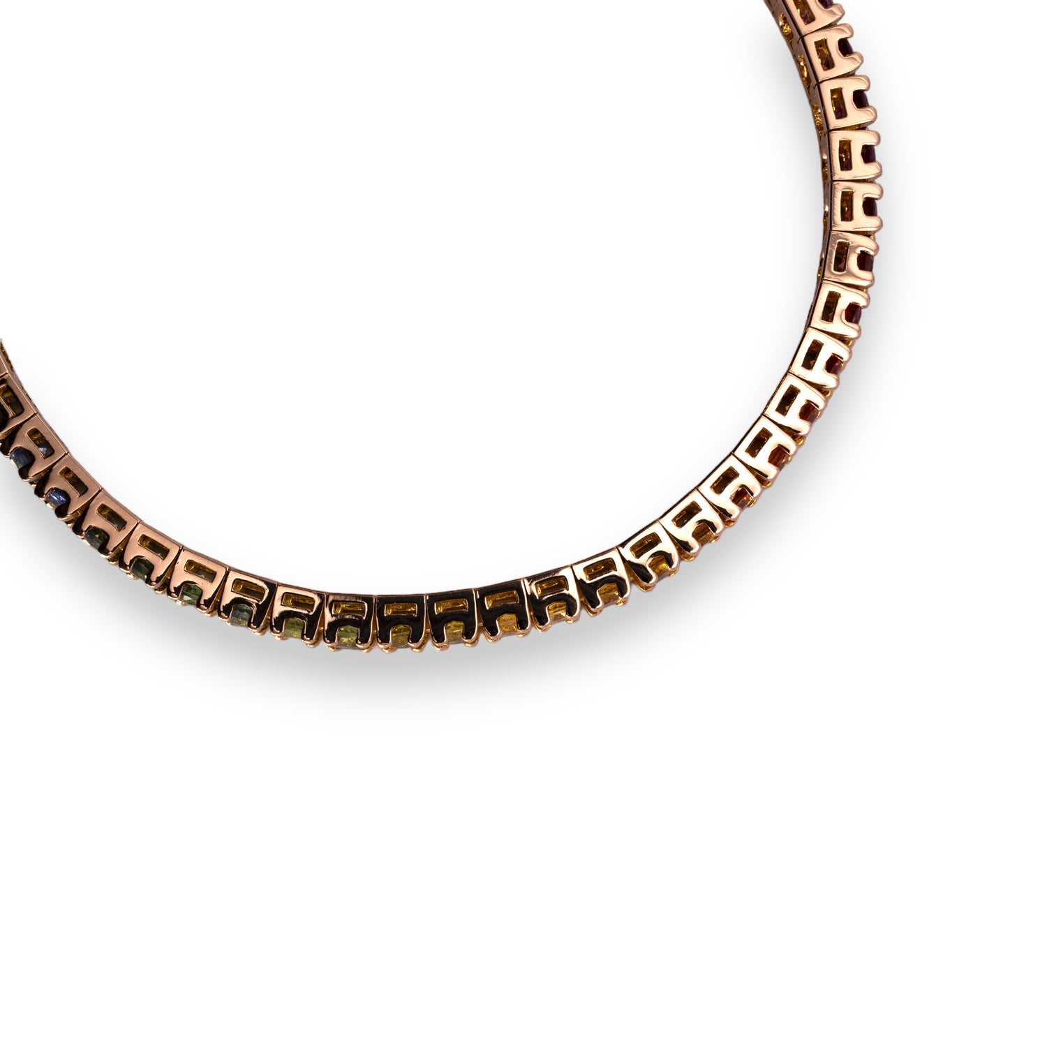18K Gold Rainbow Bracelet - 2,00 ct Sapphires