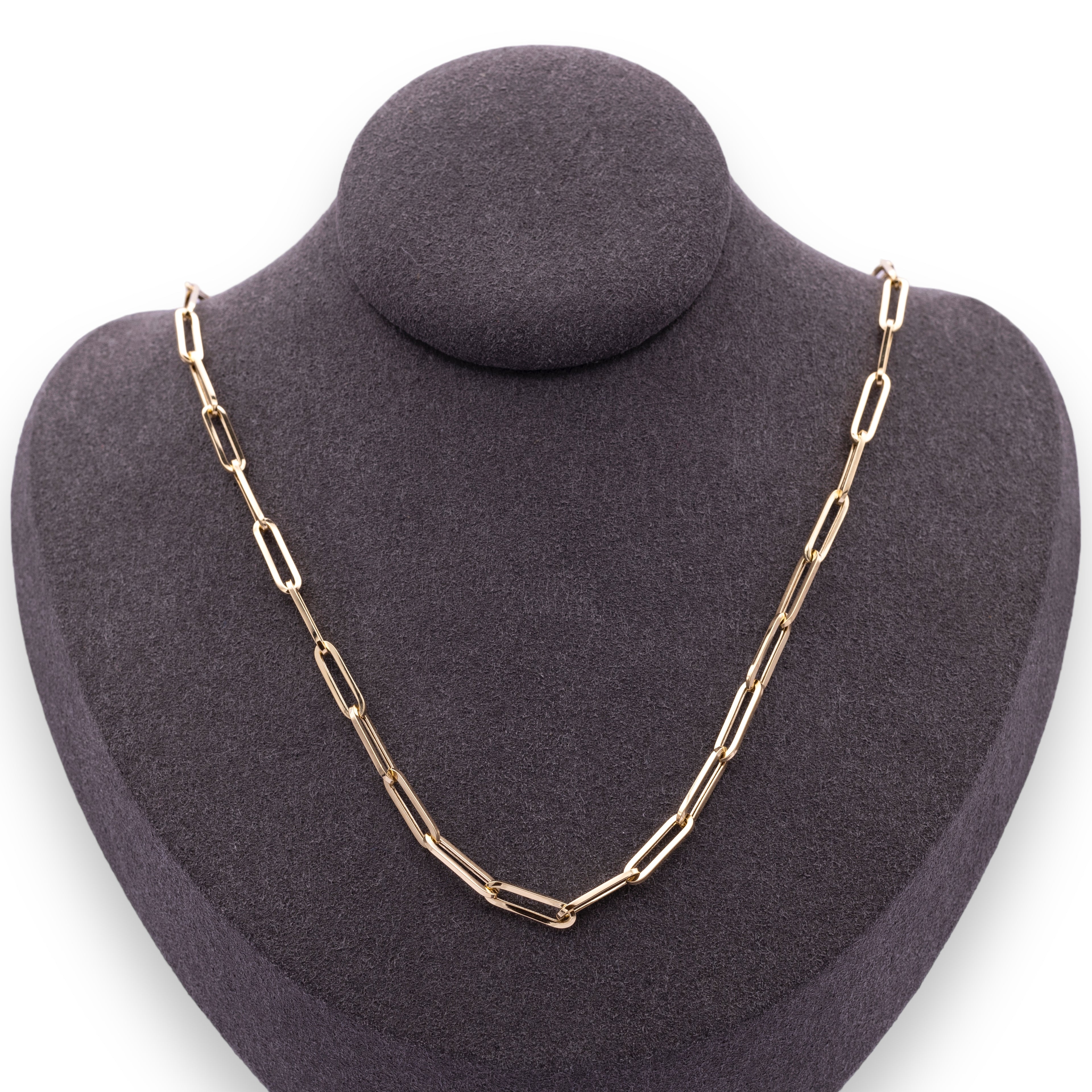 18K Gold Paperclip Necklace