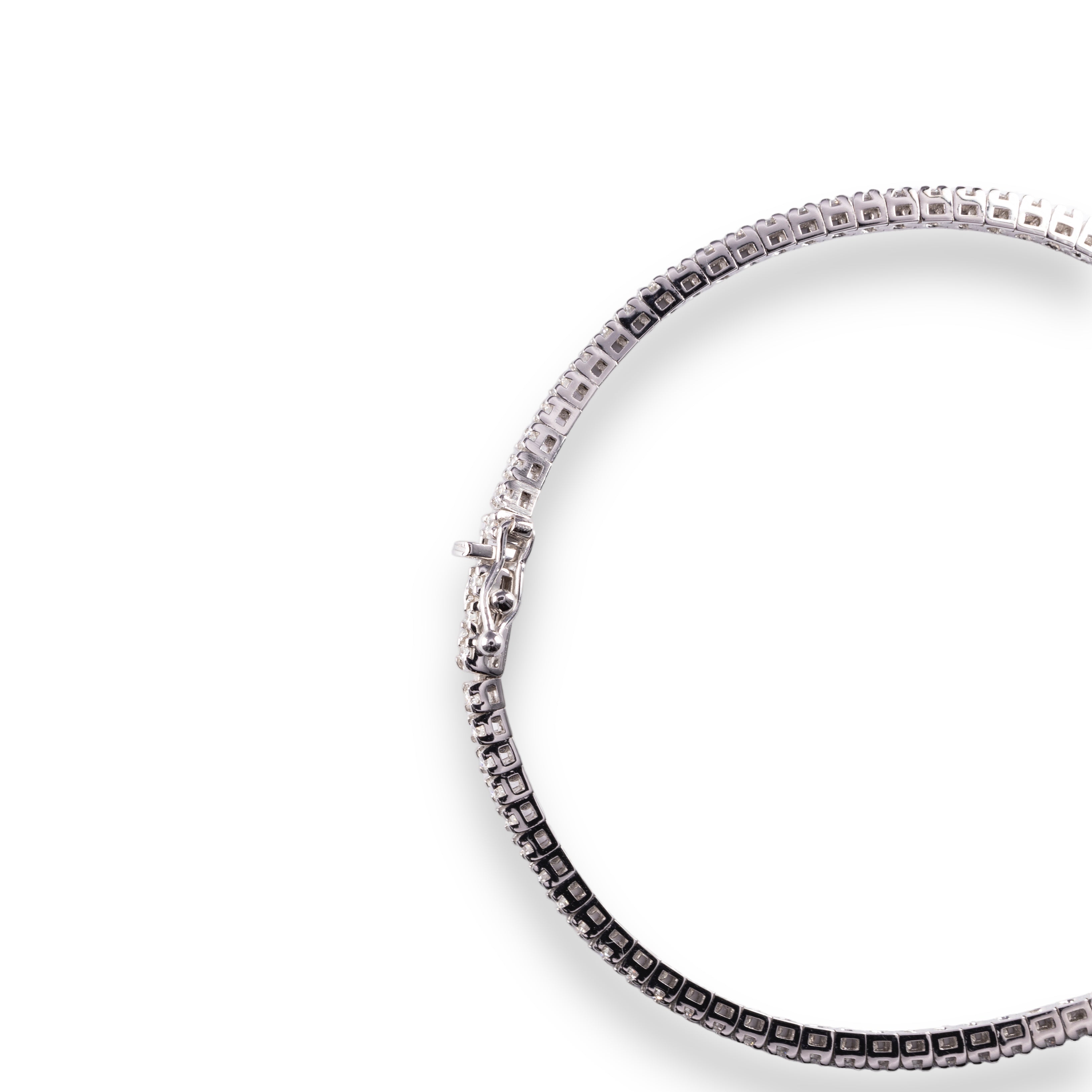 18K Gold Tennis Bracelet - 3,50 ct Diamonds.